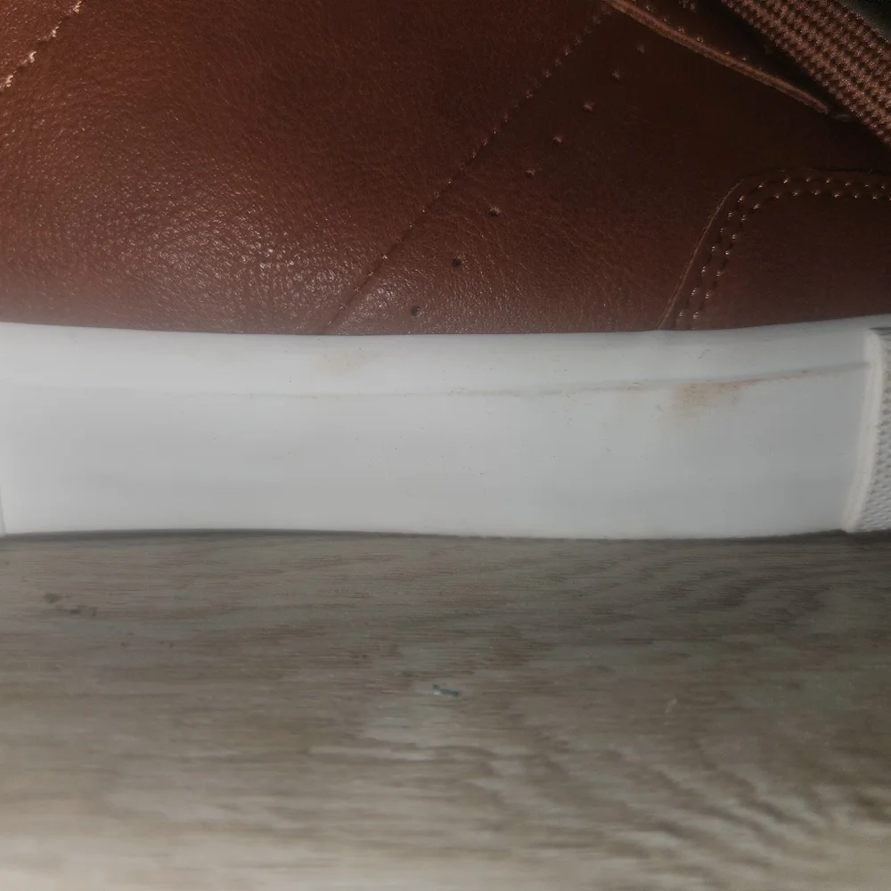 Levis Mens Tan Brown Faux‎ Leather Low Top Sneakers LV705418 Size 10M